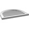 Ekena Millwork Round Top Surface Mount PVC Gable Vent: Functional, w/ 2"W x 1-1/2"P Brickmould Frame, 24"W x 20"H GVPRT24X2002SF - alternate 2